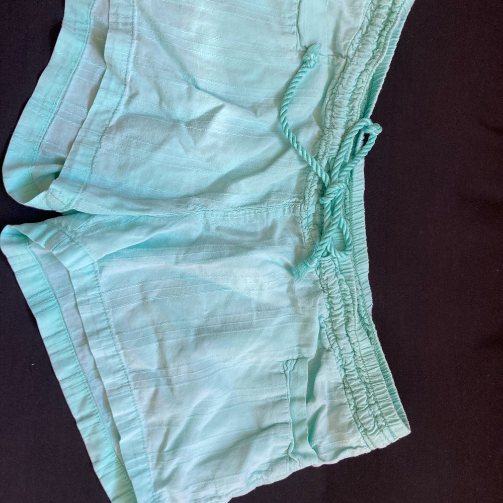 Beachy, turquoise shorts